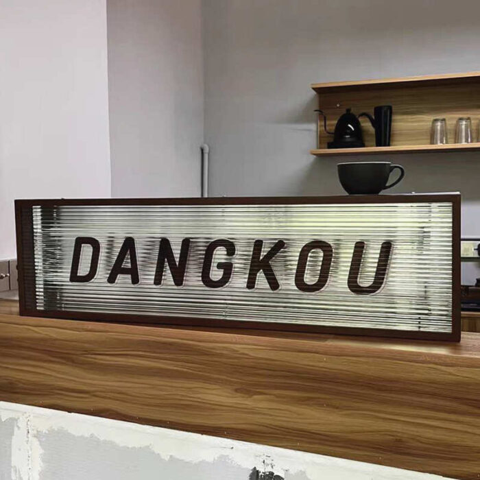 corrugated acrylic lightbox sign customized