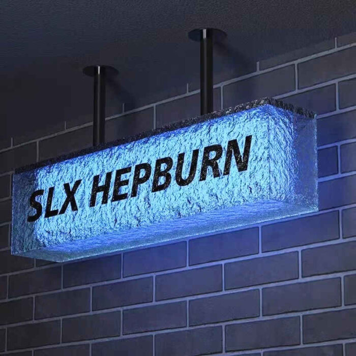 stone pattern hanging acrylic lightbox