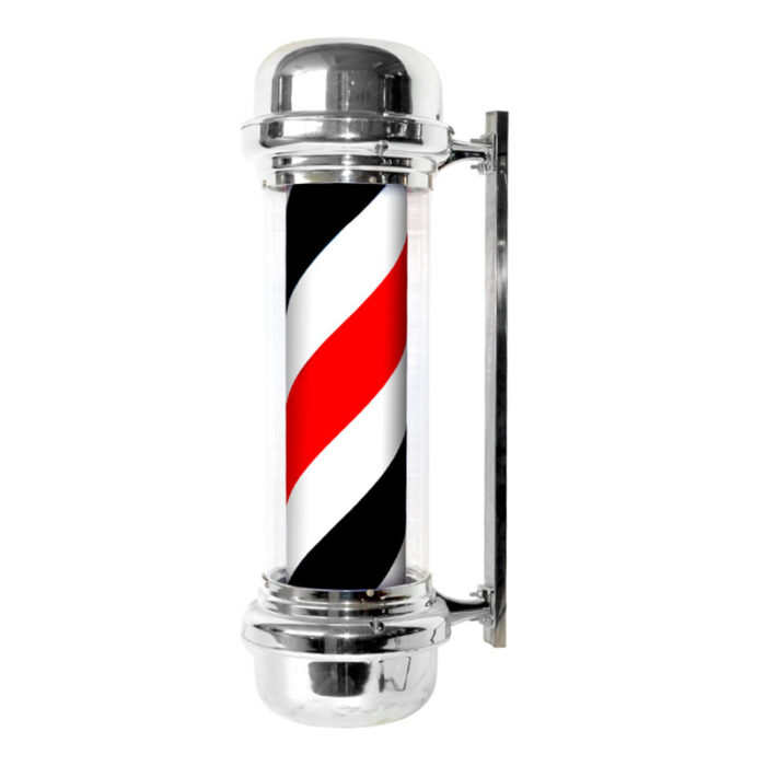 71cm barber pole lightbox black white stripes