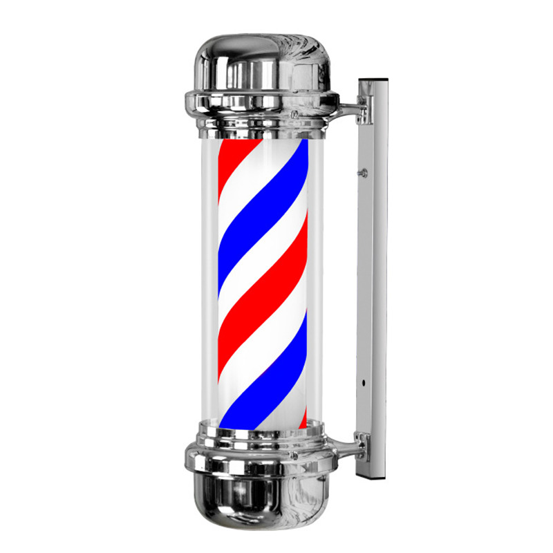 71cm barber pole lightbox blue white stripes