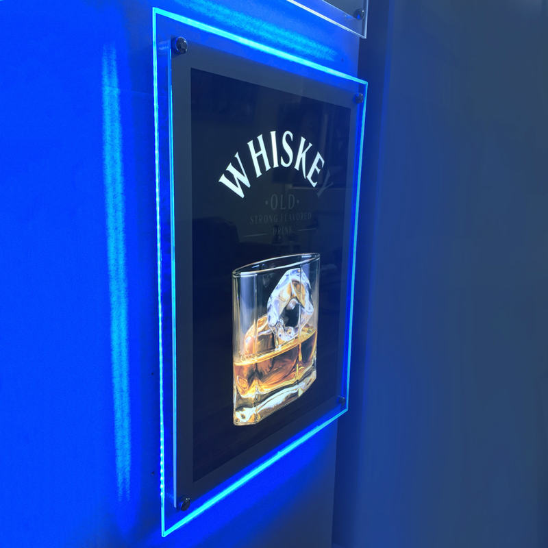 Brightness adjustable light box wall mounted with blue light
