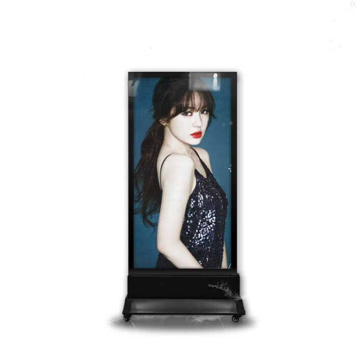 movable standing magnetic lightbox double sided with wheels