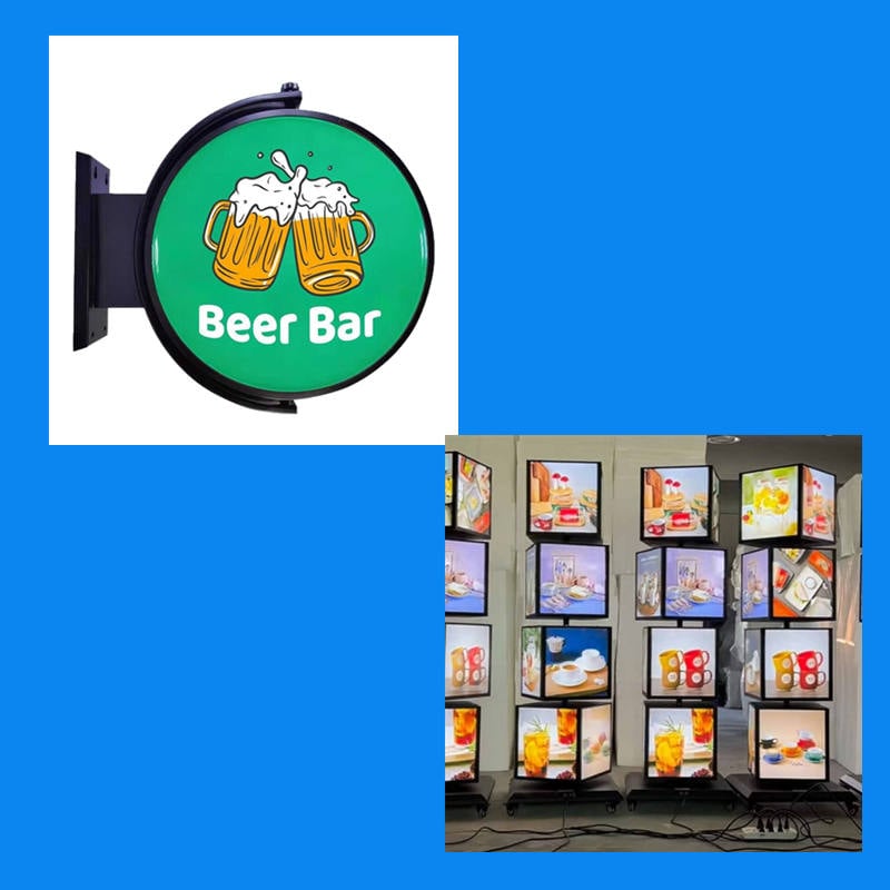 various types of rotating light boxes