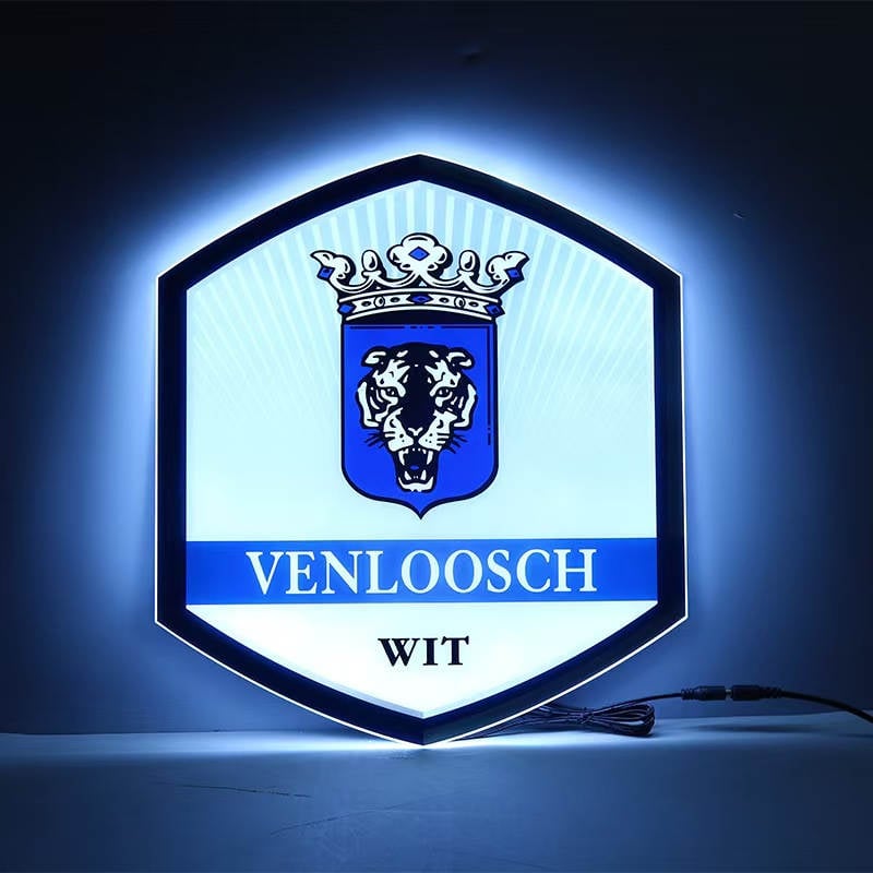 Custom design slim acrylic light box sign logo signage with edge lit and front lit