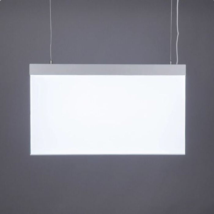 blank white light hanging double sided slide in acryic lightbox