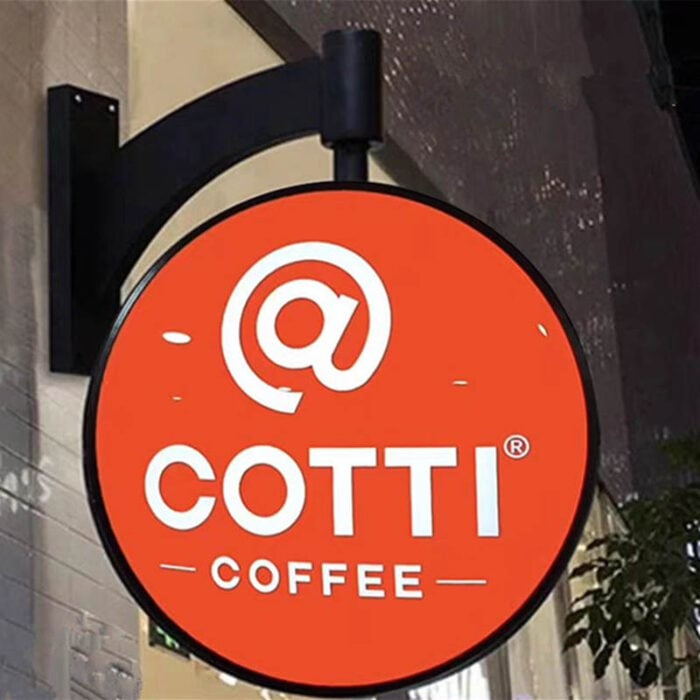 cotti coffee rotating light box sign