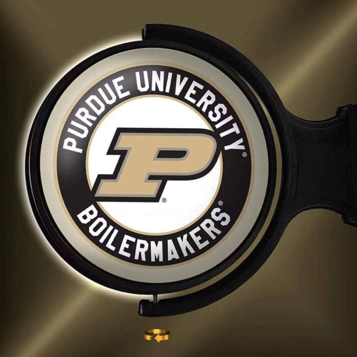 rotating lightbox wall sign for university school