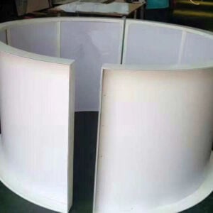 round column fabric light box PVC backboard front side and back side