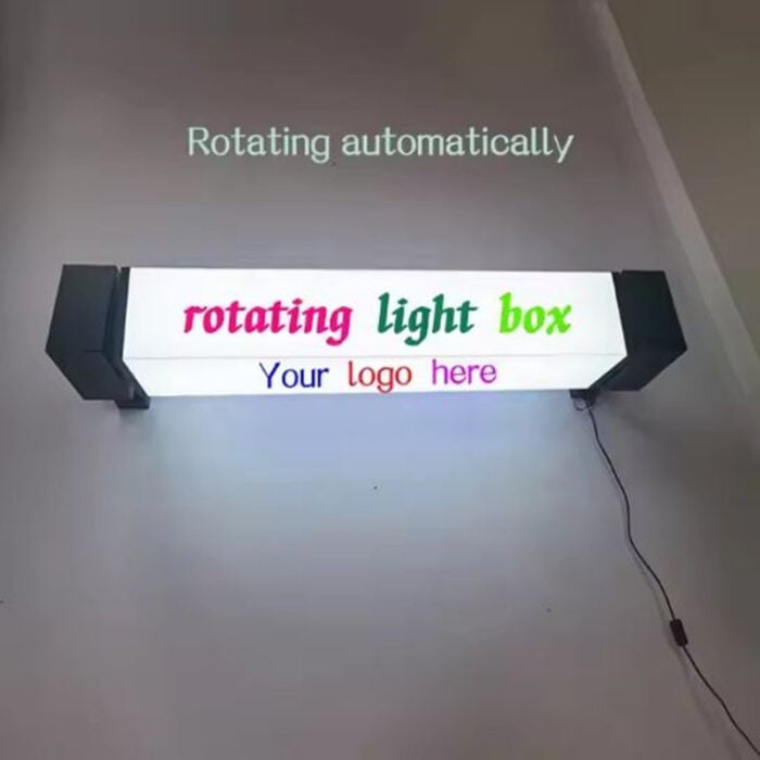 full color print wall mounted tube revolving acrylic lightbox