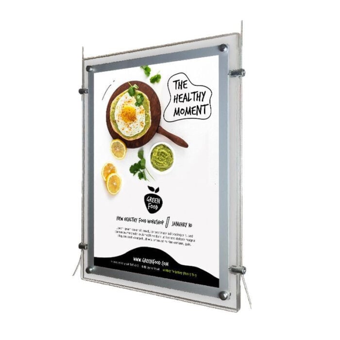 Hanging Crystal Light Box Sign Frame Holder Display 2 Sided - Image 4