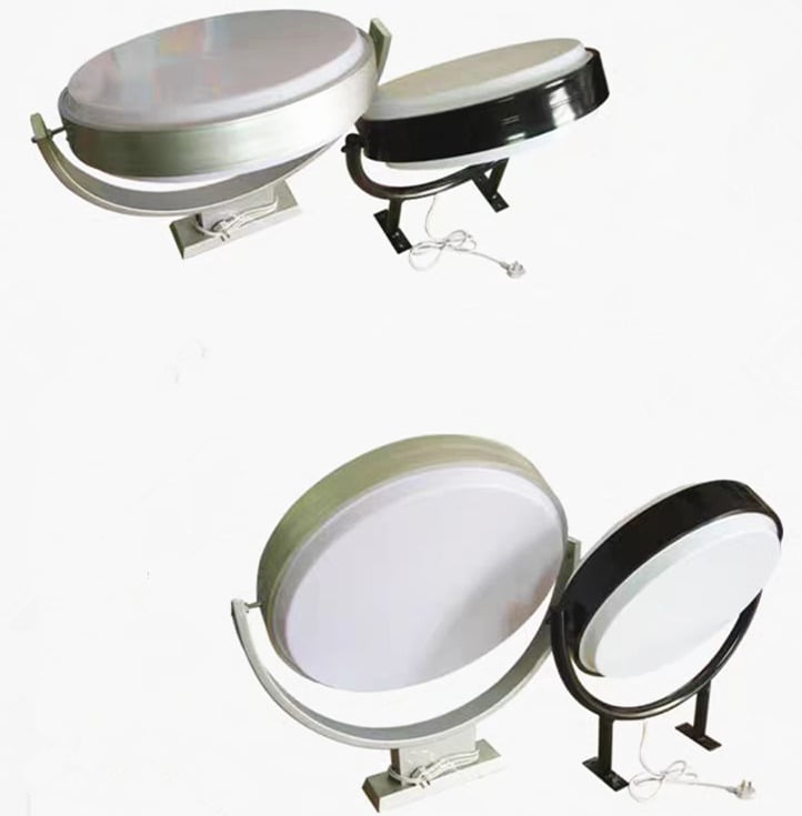 4 blank rotating lightbox wall signs with different rotating angles