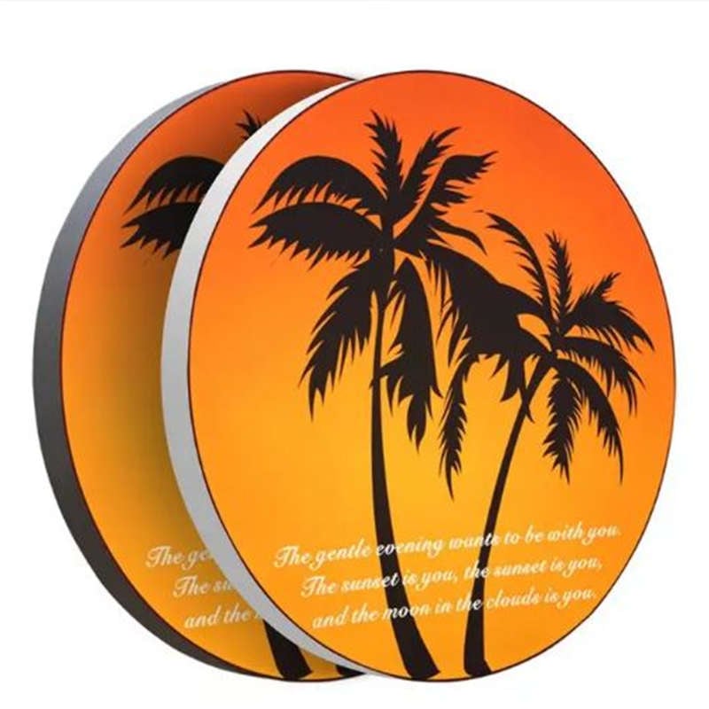 2 fabric sunsetting soft film light boxes with black and silver frame