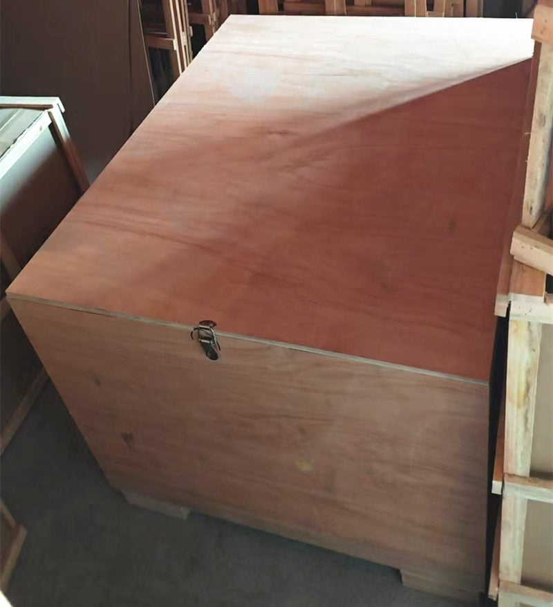 rotating lightbox wall sign wooden box packaging with feet