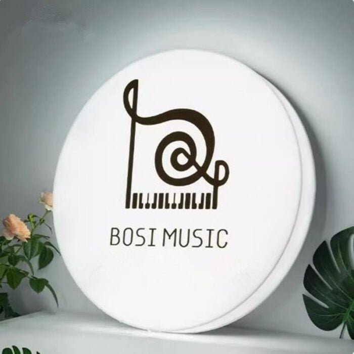 round acrylic light box sign single color print