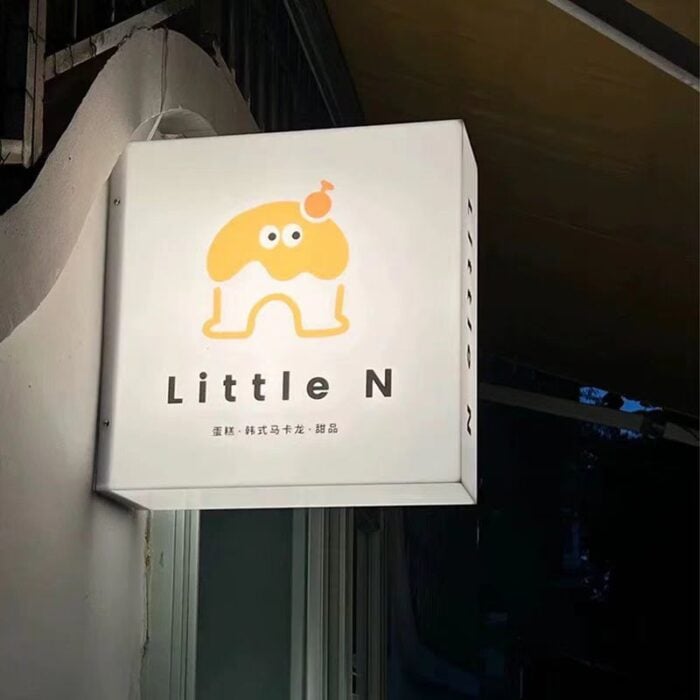 double side frameless projecting full color print square acrylic light box sign