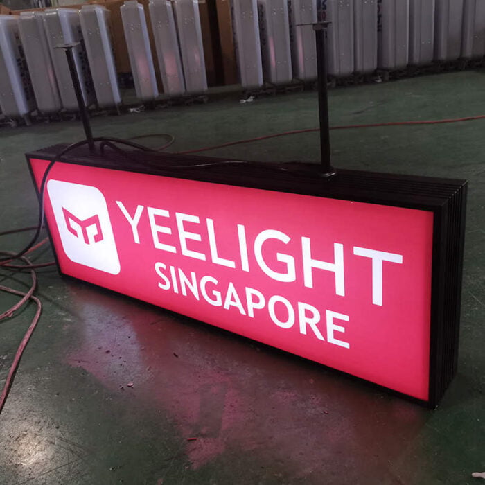 double side under awning lightbox signs