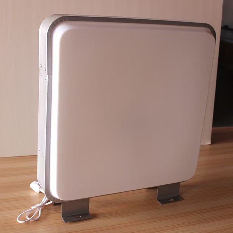 blank vacuum light box with silver frame