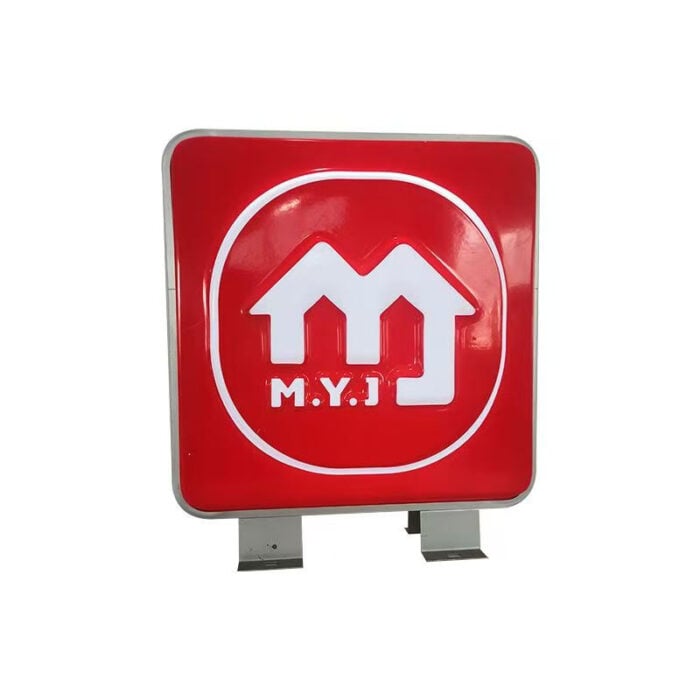 square vacuum light box for retail shop