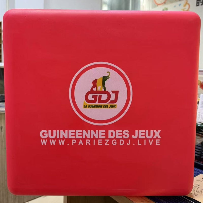 light up led cubes boxes seats with custom pink color body and personalized logo