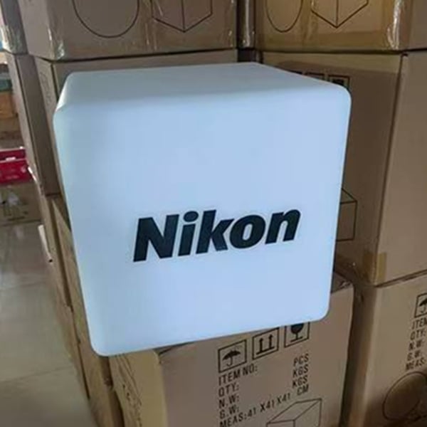 light up led cubes boxes seats custom print with logo