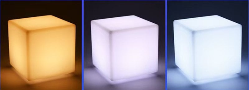 light up cubes boxes seats with 3 color temperatures