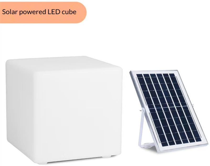 solar powered light up cubes boxes seats