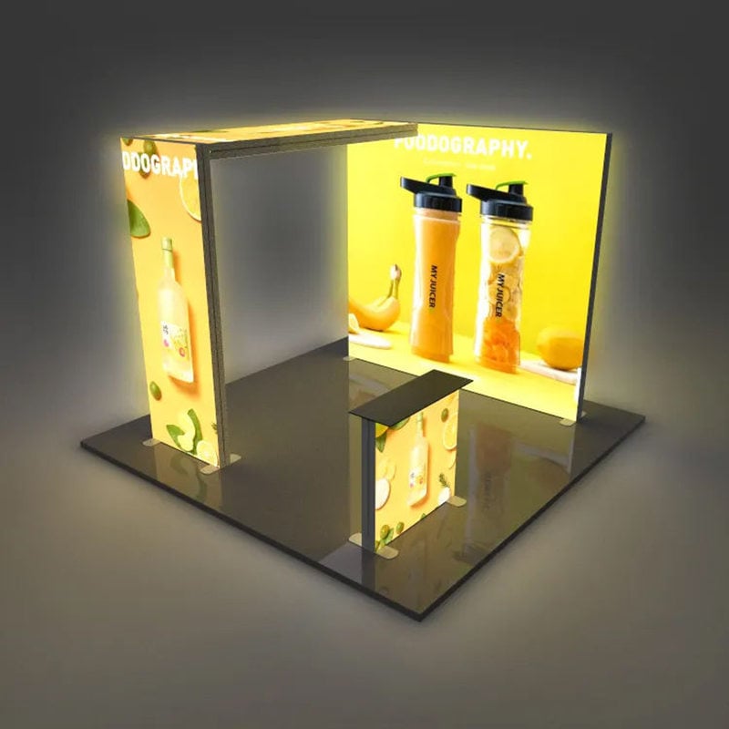 backlit trade show display