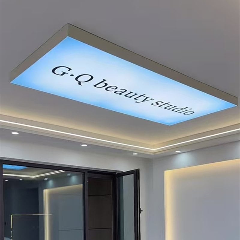 ceiling mounted fabric light box display