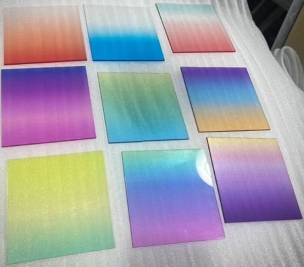 gradient color acrylic boards for cube acrylic light box