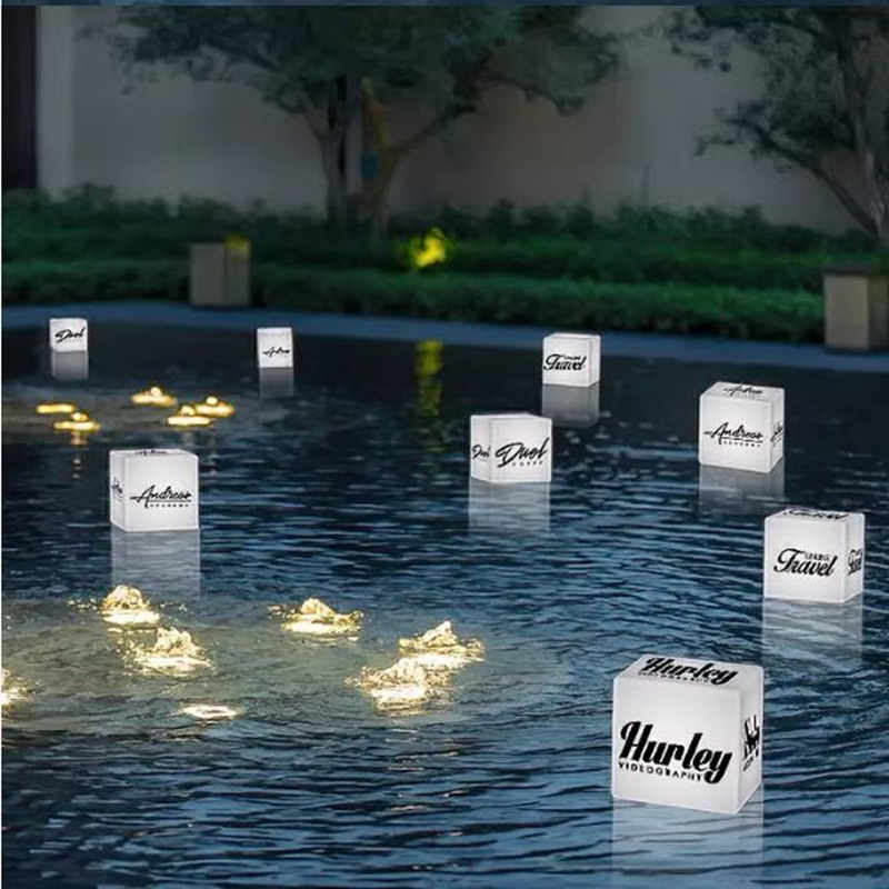waterproof light up led cubes boxes seats lights in water