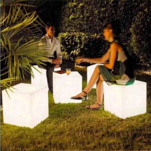 light up led cubes boxes seats for night party