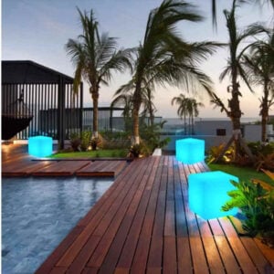 light up led cubes boxes seats for hotel decor