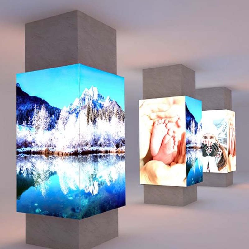 3 pillar fabric light boxes