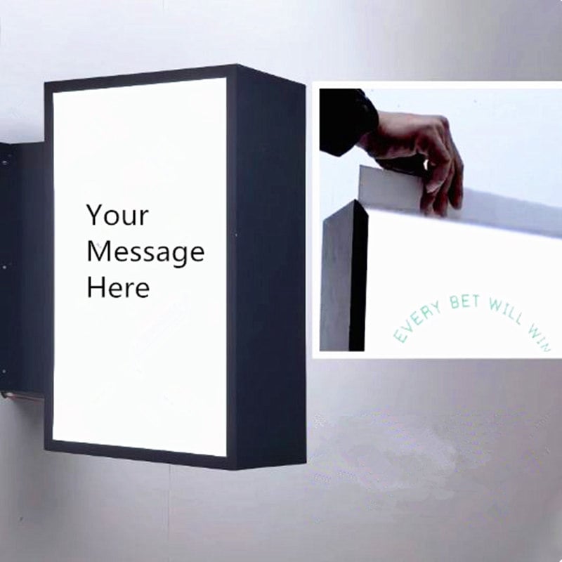 double side projecting aluminium light box