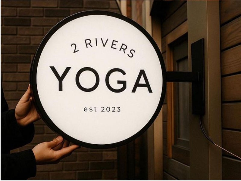 blade sign for yoga shop