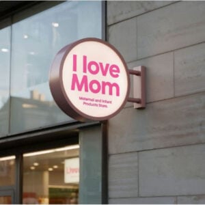 round light box flat face for maternity and Baby Shop