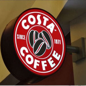 round light box flat face for coffee shop