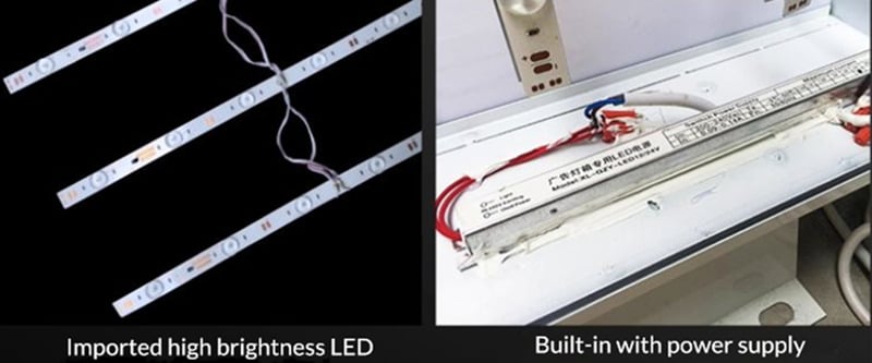 LED lights and power supply for square blade sign