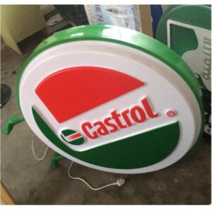 Castrol motor oil lightbox wall sign