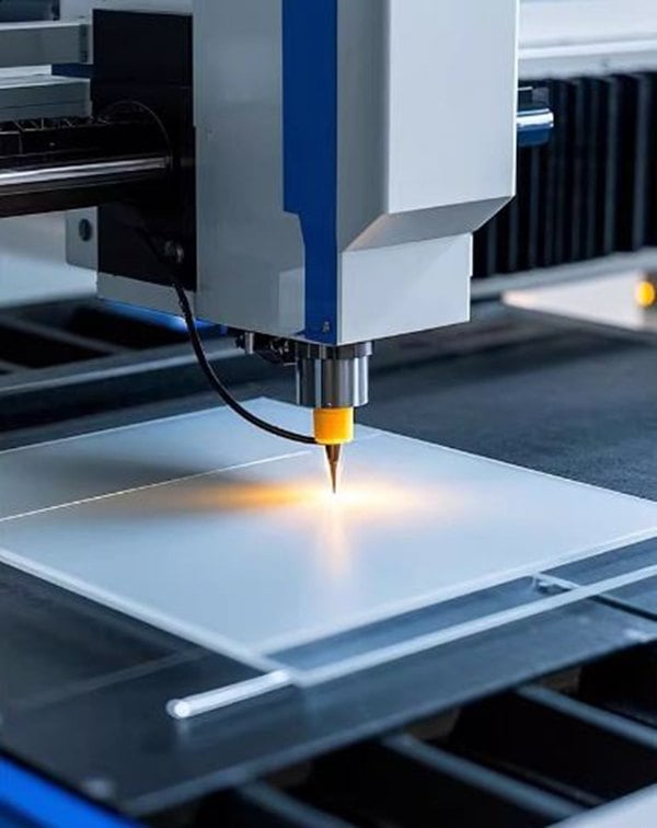 laser cutting processing on acrylic board 