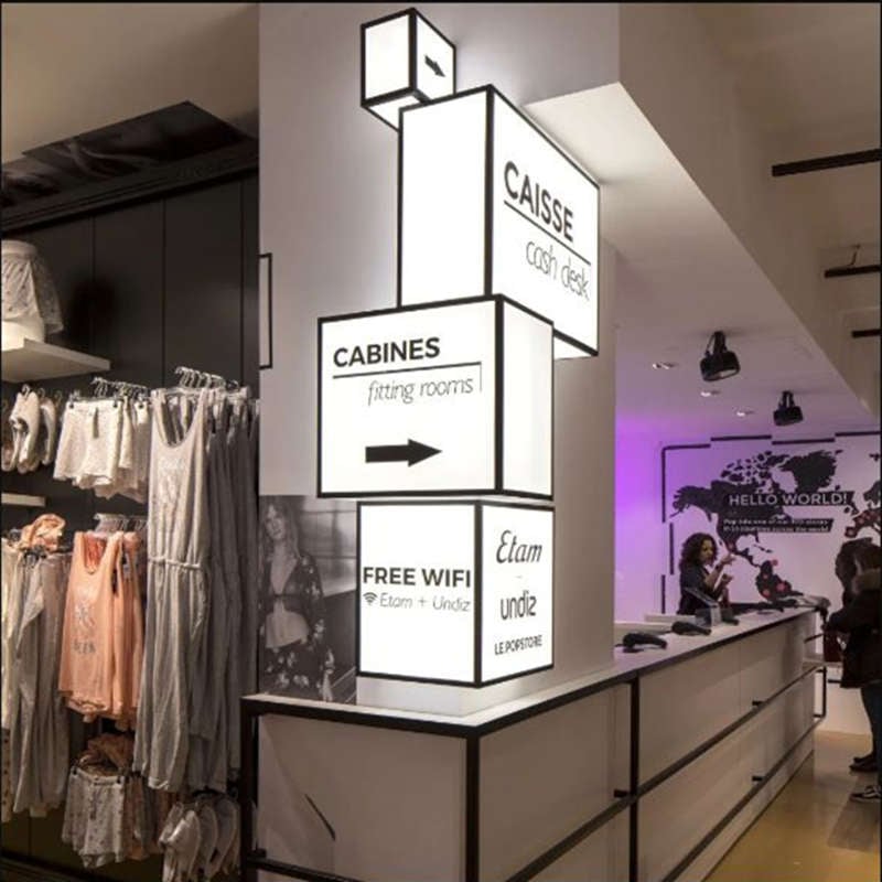 multiple combined full acrylic lighted sign boxs with border