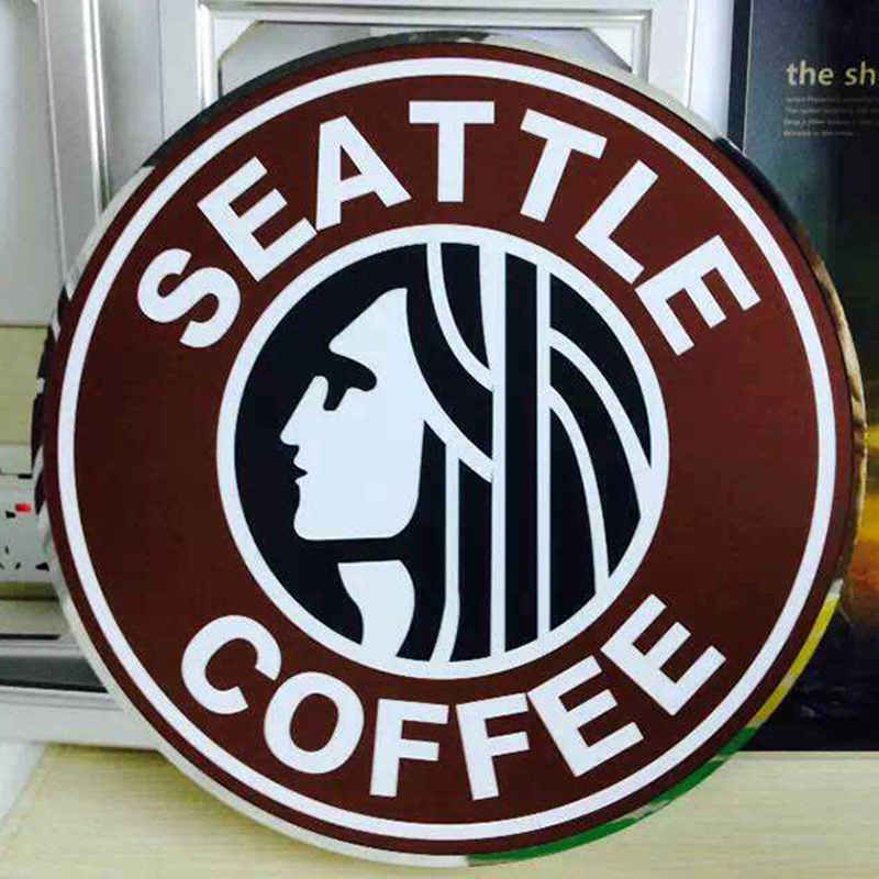 round shaped trip cap stainless steel lightbox sign