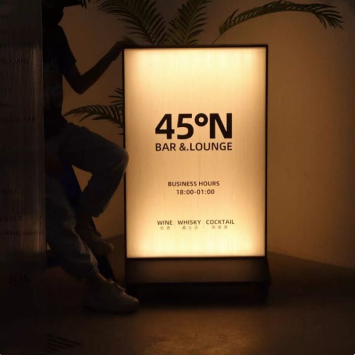 acrylic lightbox sign stand