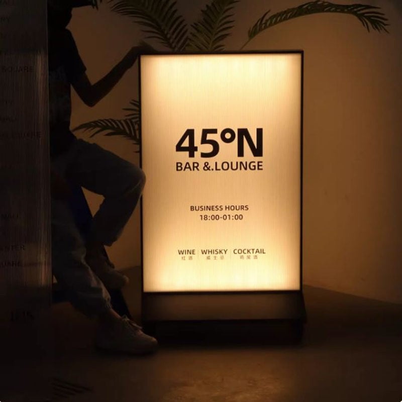 acrylic lightbox sign stand