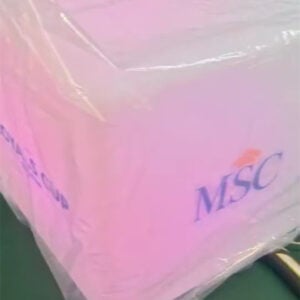light cubes with pink light
