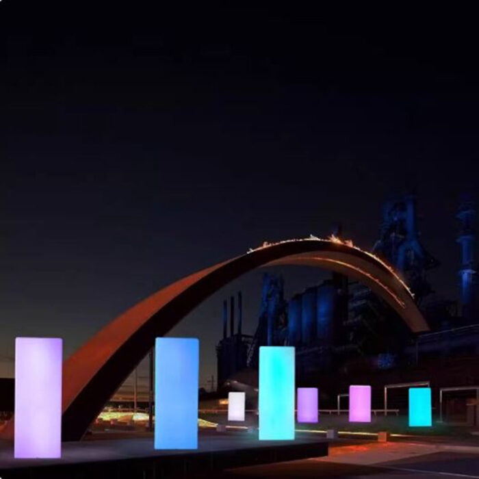 Led Columns Backdrop Branded LED Lighted Columns For Events