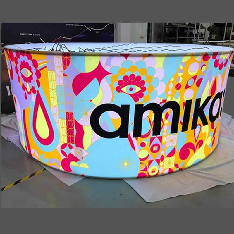 circle hanging banner with light