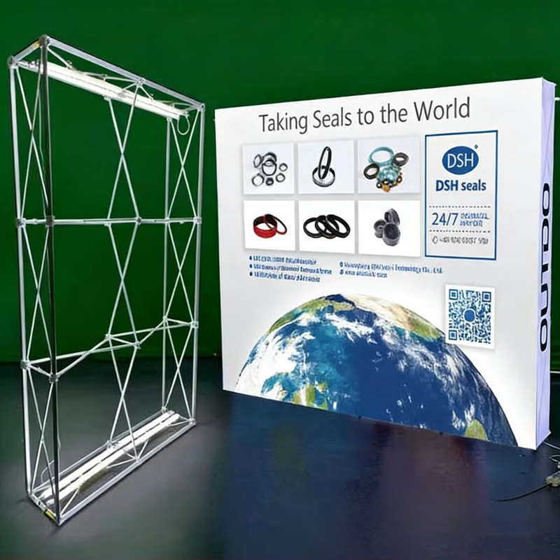 double sided fabric lightbox wall with pop up design aluminum frame