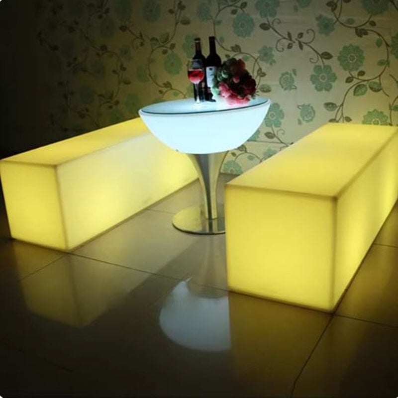 2 yellow LED benches