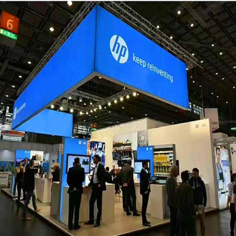 U shaped hanging fabric banner with LED light